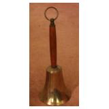 Vintage Brass Bell w/wooden Handle