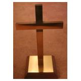 Brass w/wood Cross