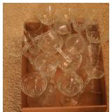 Tray Lot of Assorted Stemware Items
