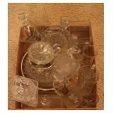 Tray Lot of Assorted Glass Items