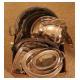 Tray Lot of Assorted Silver Plated Items