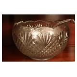 Glass Punch Bowl w/Ladle