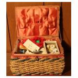 Vintage Sewing Basket w/contents