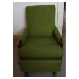 Mid-Century Upholstered Rocking Chair