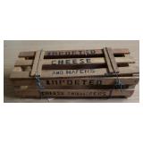 Cheese and Waffers wood crate/box