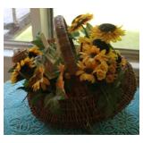 Basket w/Faux Flowers