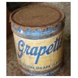 Grapette Syrup Metal Container