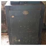 Wood Cabinet with Contents