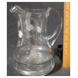 Etched Crystal Pitcher