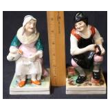 Pair Man and Woman Porcelain Figures - 2pc.