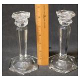 Pair Glass Candleholders - 2pc.