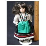 Vintage Doll with Stand