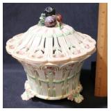 Capo-Di-Monte Coverd Candy Dish