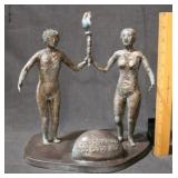 Bronze Man and Woman Statue