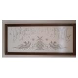 "Welcome" Framed Needlepoint