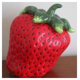 Strawberry Art Potter Cookie Jar