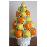 Capo-Di-Monte Fruit Basket Sculpture