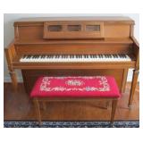 Kimball Piano w/Needlepoint Bench