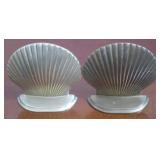 Brass Clamshell Bookends