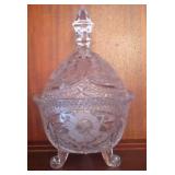 Pressed Glass Candy Dish