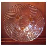 Pink Depresssion Glass Footed Bowl