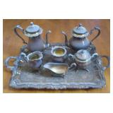 Silver Plated Tea/Coffee Serving Set - 7pc