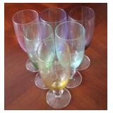 Set of 6 Colored Stemware Glasses