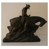 Art Pottery Statue - Signed