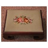 Vintage Needlepoint Stool
