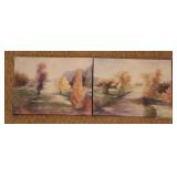 Pair of Matching Art Prints on Canvas