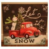 "Let It Snow" Canvas Painting - Signed