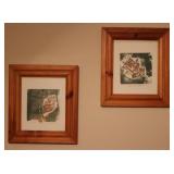 Pair of Matching Watercolors - Signed