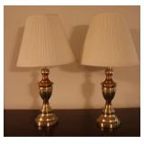 Pair of Matching Brass Lamps