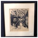 Utrillo Maurice Framed Lithograph 14"x12"
