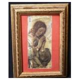 Framed Religous Print 9"x7"