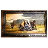 Oil on Board Painting - SIgned 21"x36"