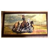 Oil on Board Painting - Signed 17"x32"