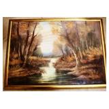 Oil on Canvas Painting - Signed 27"x37"