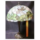 Stained Glass Dragonfly Lamp