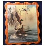 Vintage Wood Duck Clock - 23"x19"