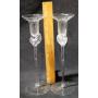 Pair Glass Candle Holders - 2pc.