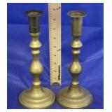Pair of Brass Candle Holders (2pc)