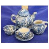 6 pc Art Potter Tea Set