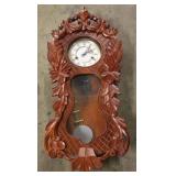 Carved Wood Wall Clock