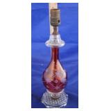 Ruby Red Cut to Clear Lamp
