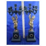 Pair Cherub Candle Holders 2pc.