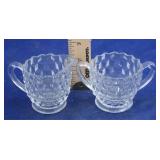 Fostoria American Creamer & Sugar Set 2pc.