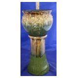 Roseville Pottery Jordanaire/Vase w/ Pedestal 2pc