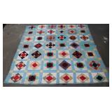 Vintage Handmade Quilt         68" x 72 1/2"