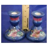 Pair of Oriental Candle Holders